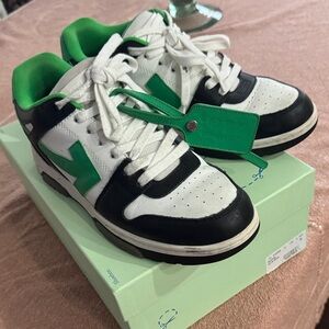 Off-White men’s Sneakers in Green and Black